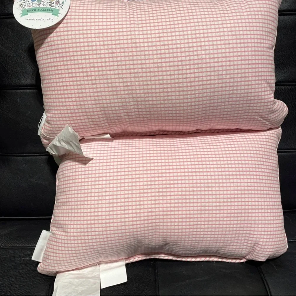 Easter Bunny Boulevard Rabbits 2 Throw Pillows